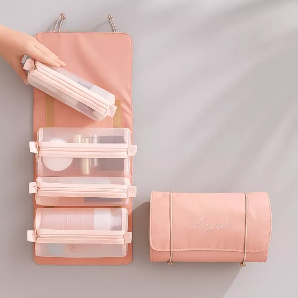 toiletry bag, folding toiletry bag, makeup bag, cosmetic bag, travel cosmetic bag, travel makeup bag, cosmetics storage bag, makeup storage bag